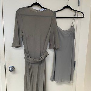 LIKE NEW: SIZE 12 & OTHER STORIES SAGE GREEN PARTY DRESS - Spring/Summer/Fall